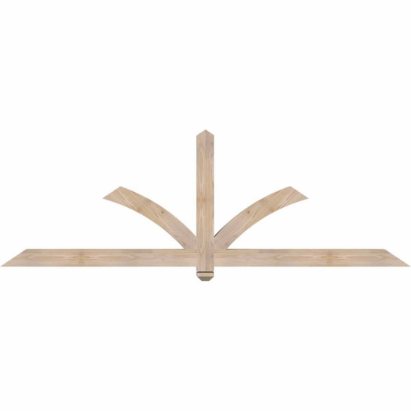 Ekena Millwork Redmond Smooth Timber Gable Bracket, Douglas Fir, 84"W x 28"H x 3 1/2"D x 3 1/2"F, 8/12 Pitch GBW084X28X0404RED00SDF - main